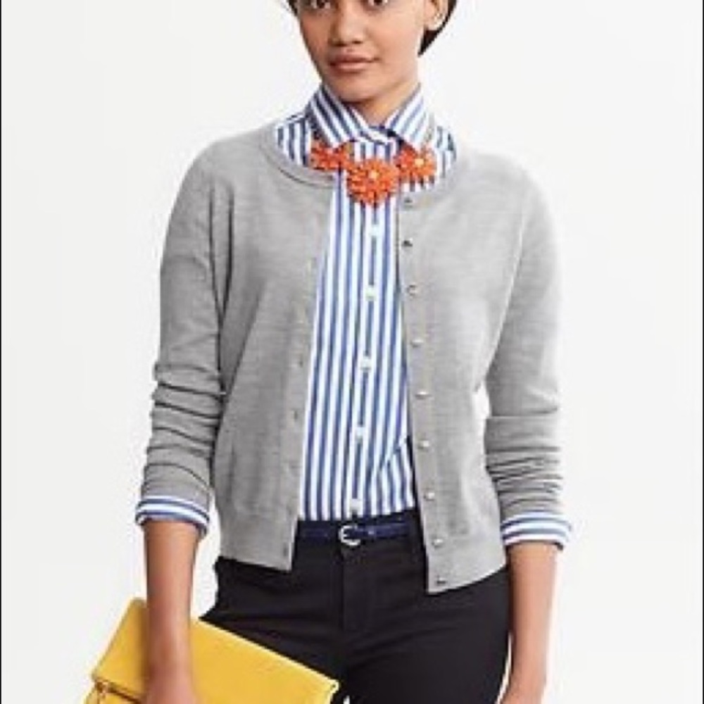 Banana Republic New Anna Grey Sky Cardigan